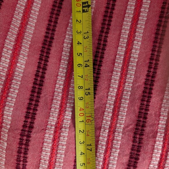 Ann Taylor Loft Womens Size 2 Faux Wrap Skirt Pink Striped Woven Cotton Blend - Picture 8 of 9